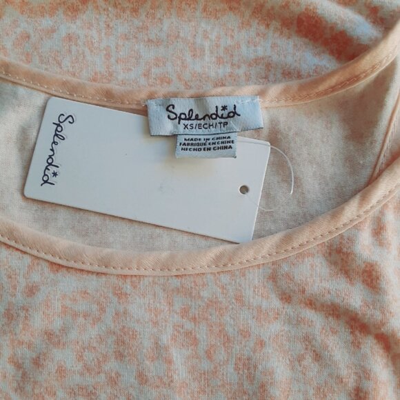 NEW Splendid Racerback Nightgown White & Peach XS - Picture 4 of 5